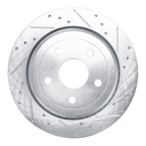 Dodge Durango Brake Rotor (1) - Rear Right - R1 Concepts - Drilled & Slotted - Silver - `11-`25 Dodge Durango Brake Rotor (1) - Rear Right - R1 Concepts - Drilled & Slotted - Silver - `11-`25